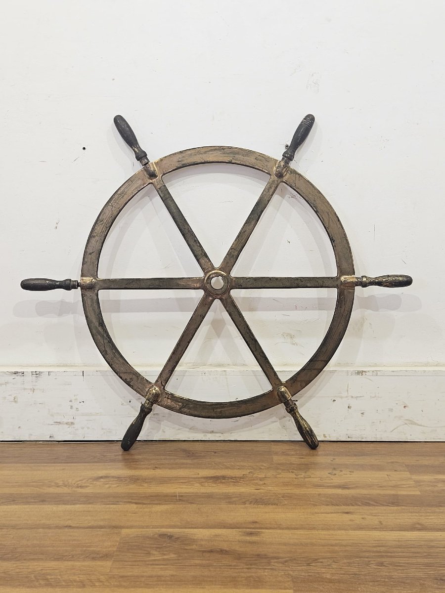 Gouvernail de navire en bronze et laiton – Seconde Guerre mondiale – type Liberty Ship-photo-6