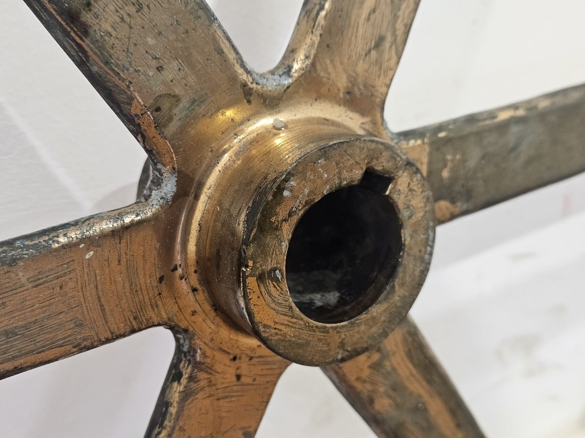 Gouvernail de navire en bronze et laiton – Seconde Guerre mondiale – type Liberty Ship-photo-7