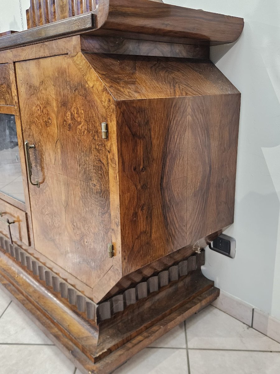 Buffet Art Déco en loupe de noyer – Première moitié du XXe siècle-photo-4