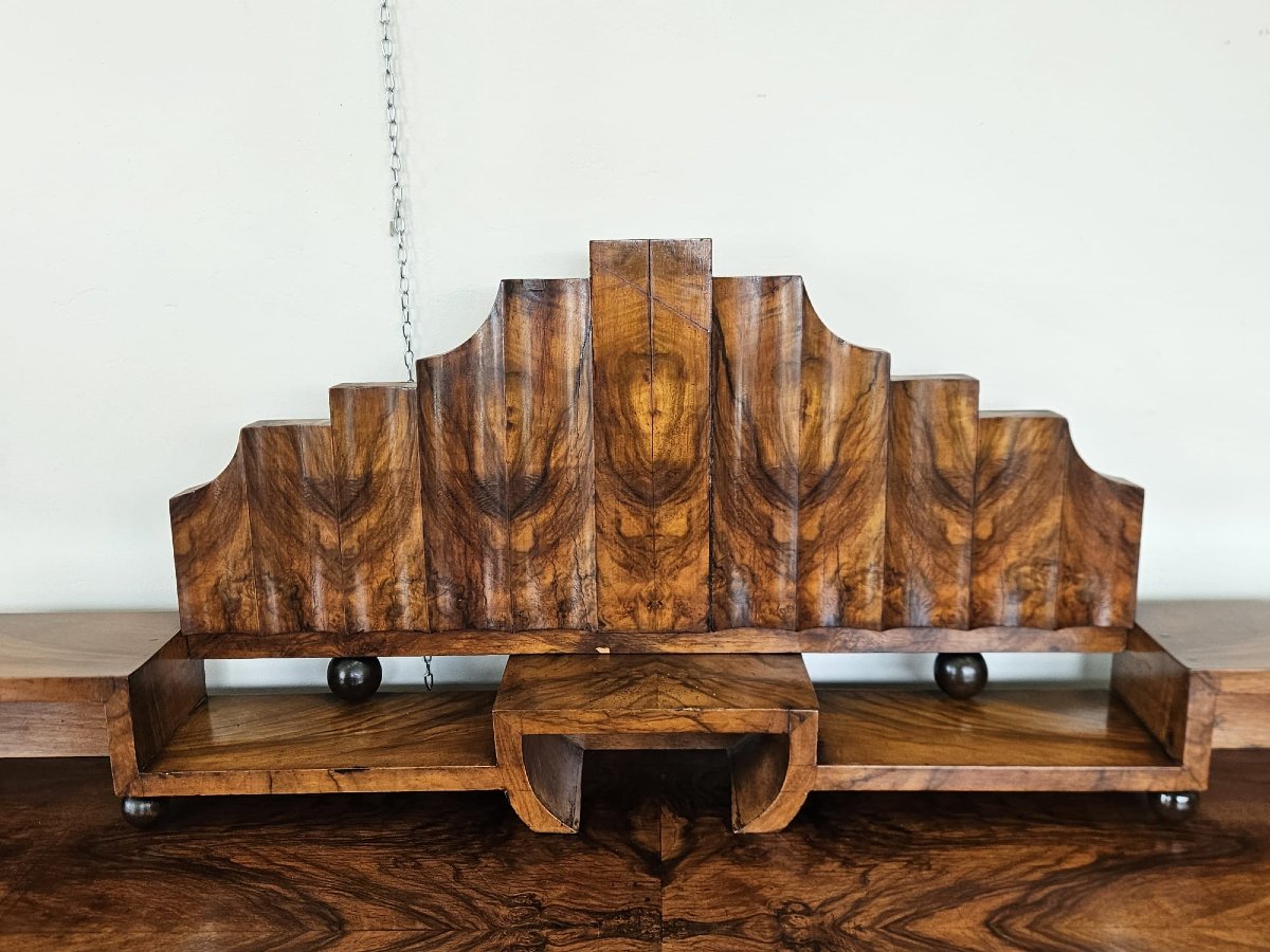 Buffet Art Déco en loupe de noyer – Première moitié du XXe siècle-photo-7