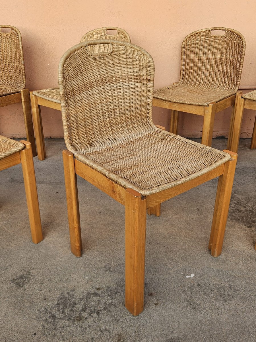 Set Of 6 Chairs By Luciano Bertoncini For Bellato – 1970s Italian Design-photo-3