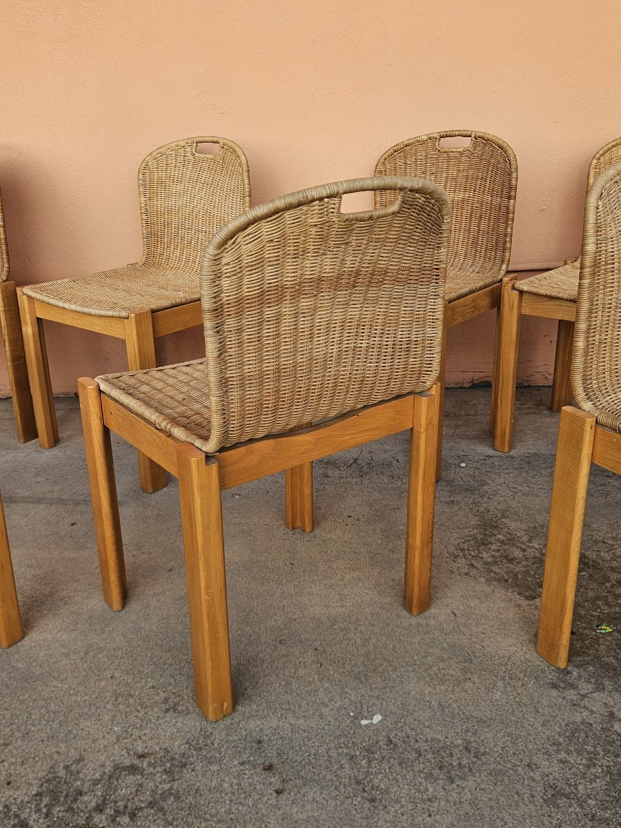 Set Of 6 Chairs By Luciano Bertoncini For Bellato – 1970s Italian Design-photo-4