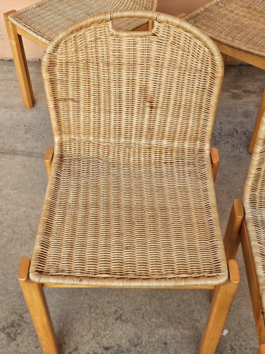Set Of 6 Chairs By Luciano Bertoncini For Bellato – 1970s Italian Design-photo-2