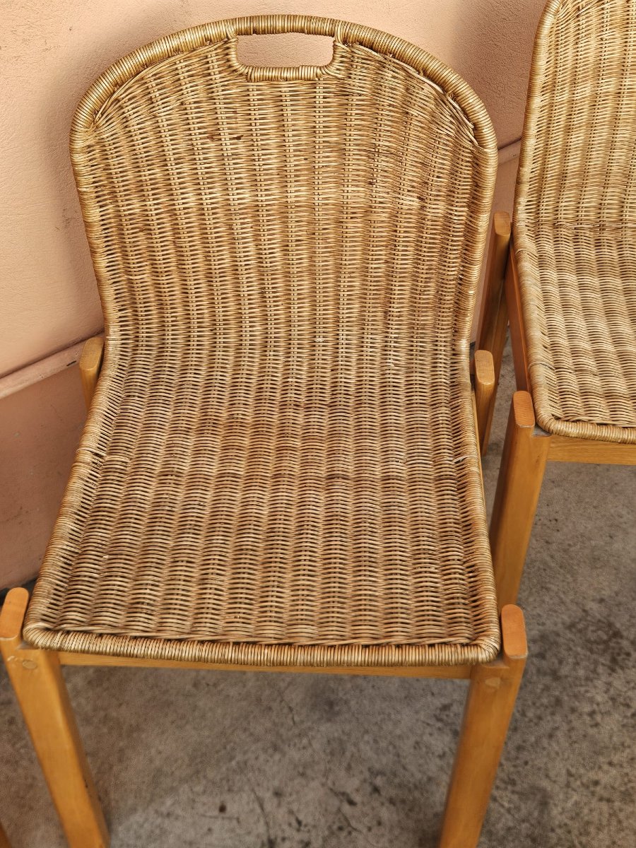 Set Of 6 Chairs By Luciano Bertoncini For Bellato – 1970s Italian Design-photo-3