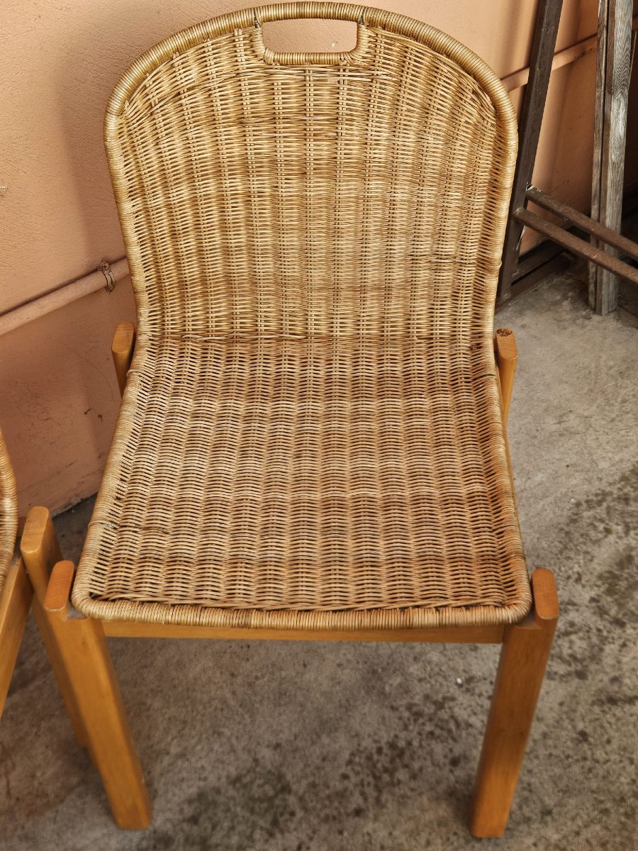 Set Of 6 Chairs By Luciano Bertoncini For Bellato – 1970s Italian Design-photo-5
