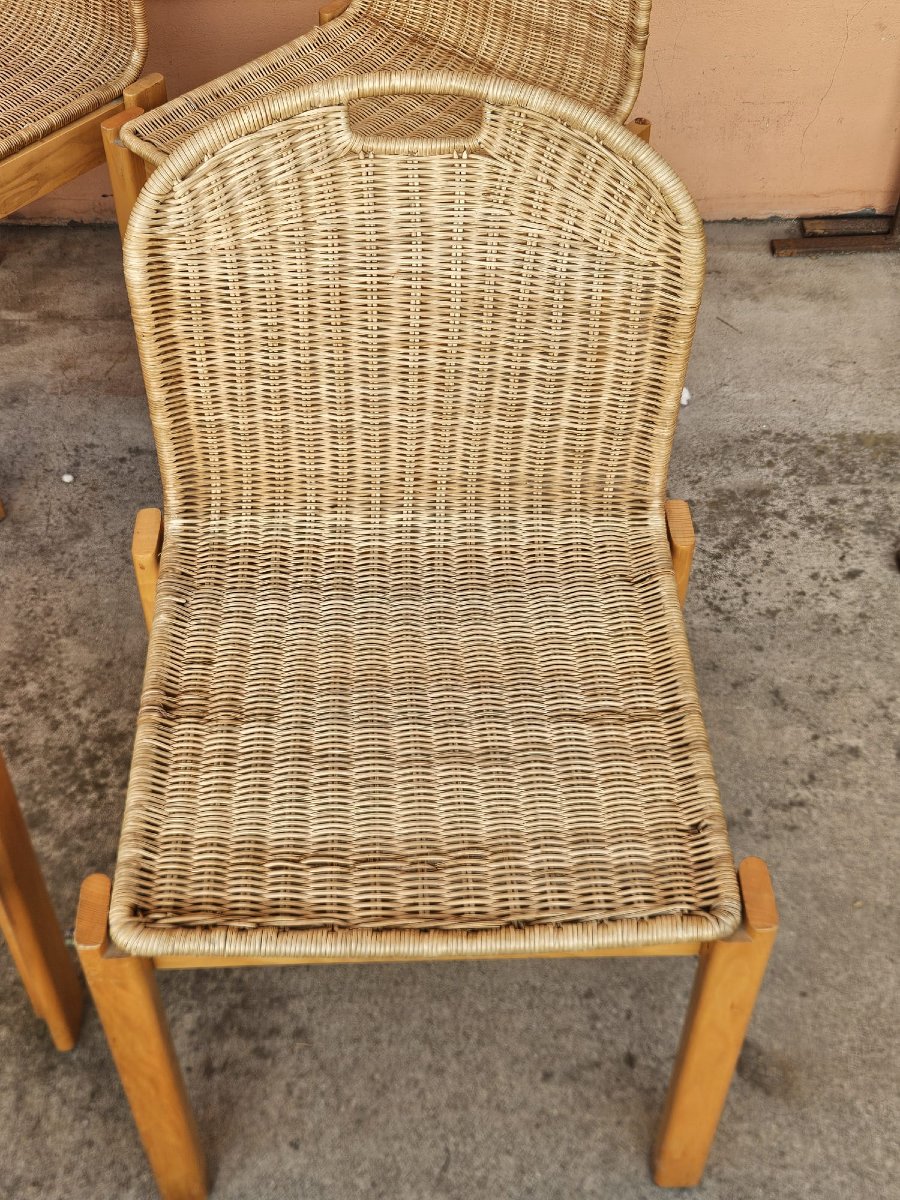Set Of 6 Chairs By Luciano Bertoncini For Bellato – 1970s Italian Design-photo-6