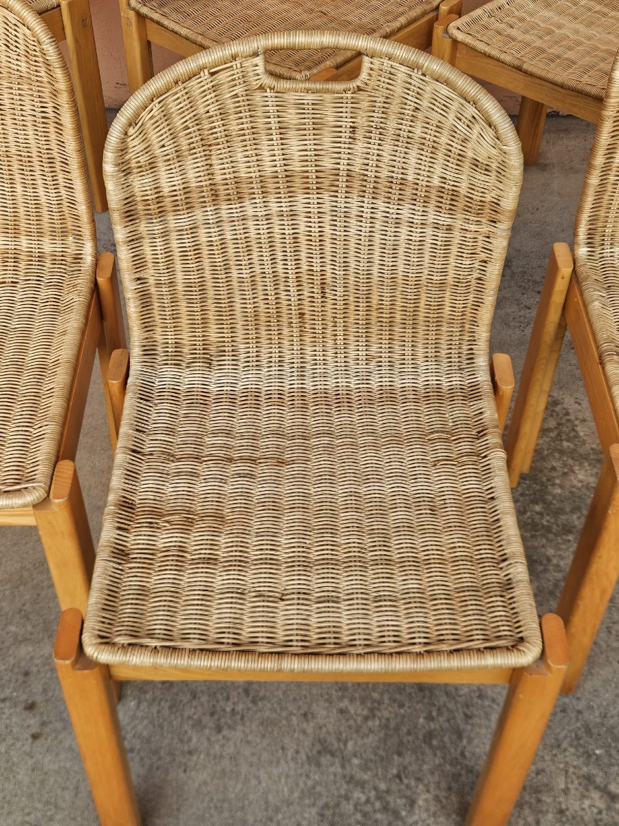 Set Of 6 Chairs By Luciano Bertoncini For Bellato – 1970s Italian Design-photo-7