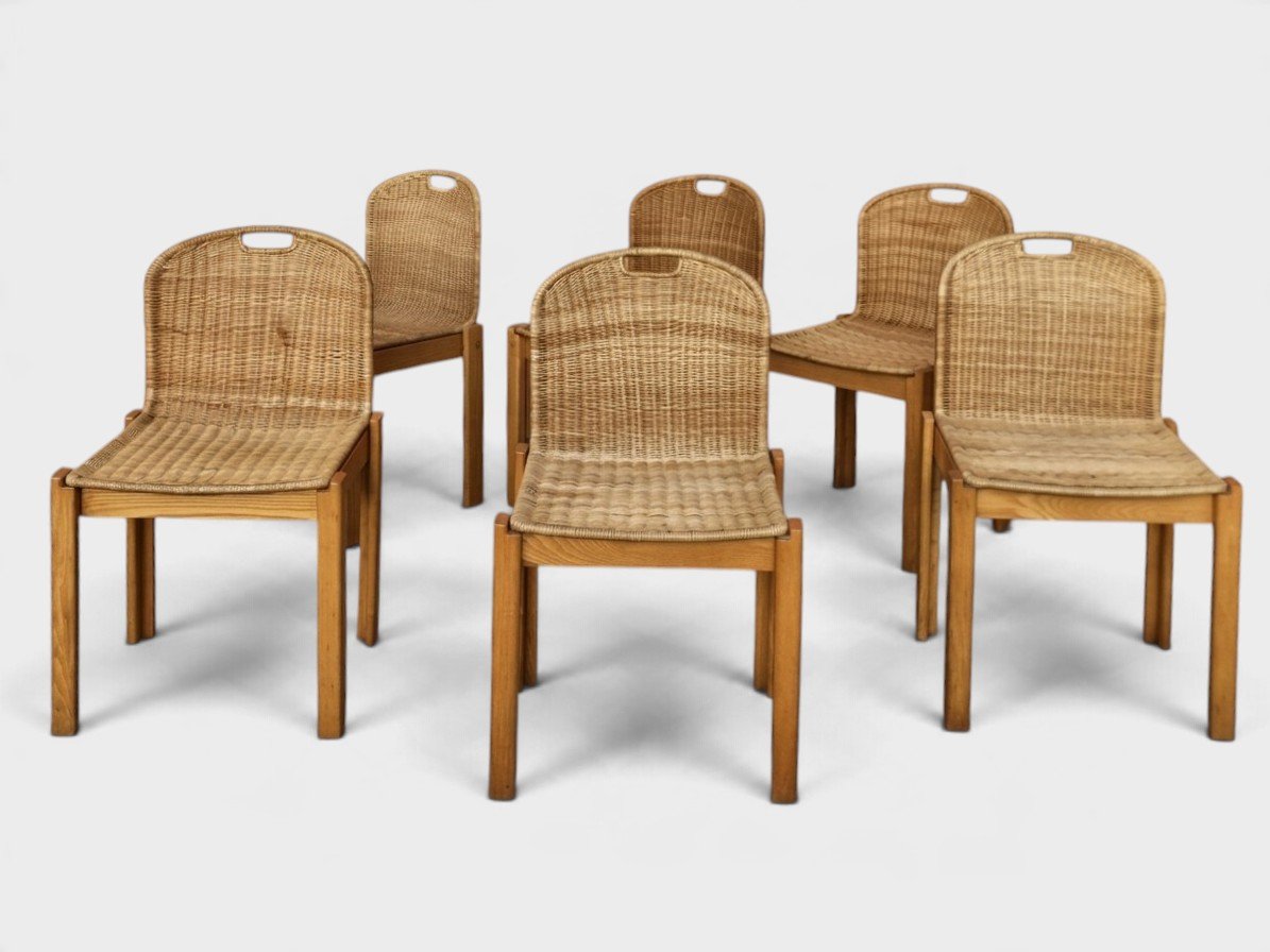 Set Of 6 Chairs By Luciano Bertoncini For Bellato – 1970s Italian Design