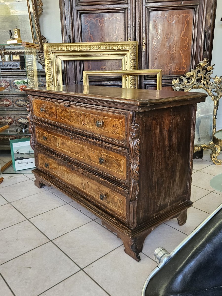 17th-century Lombard Chest Of Drawers With Caryatids-photo-2
