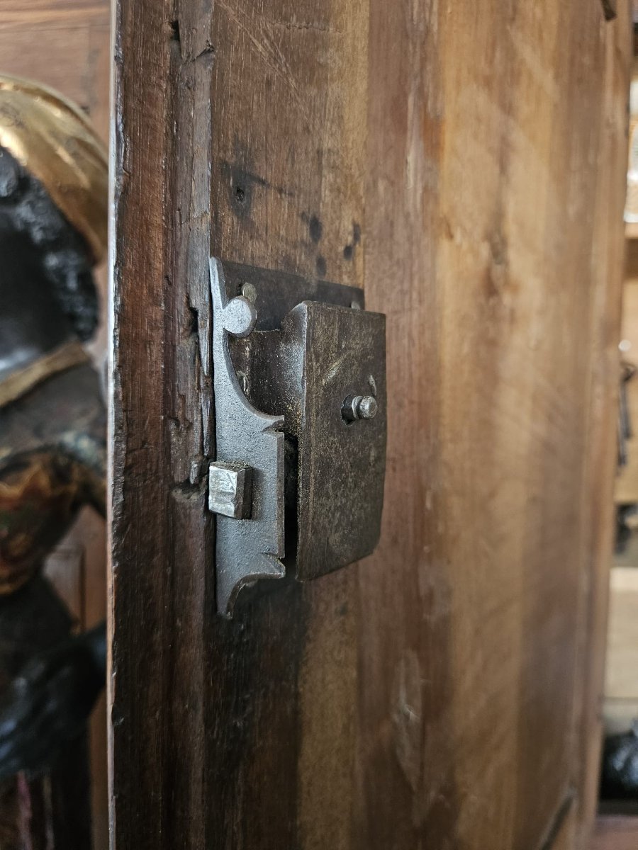 Petit secrétaire à deux corps piémontais en noyer – XVIIIe siècle-photo-2
