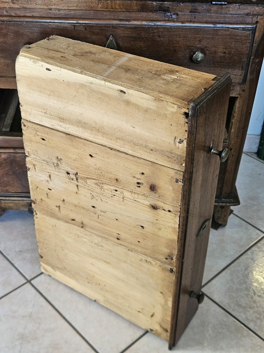 Petit secrétaire à deux corps piémontais en noyer – XVIIIe siècle-photo-4
