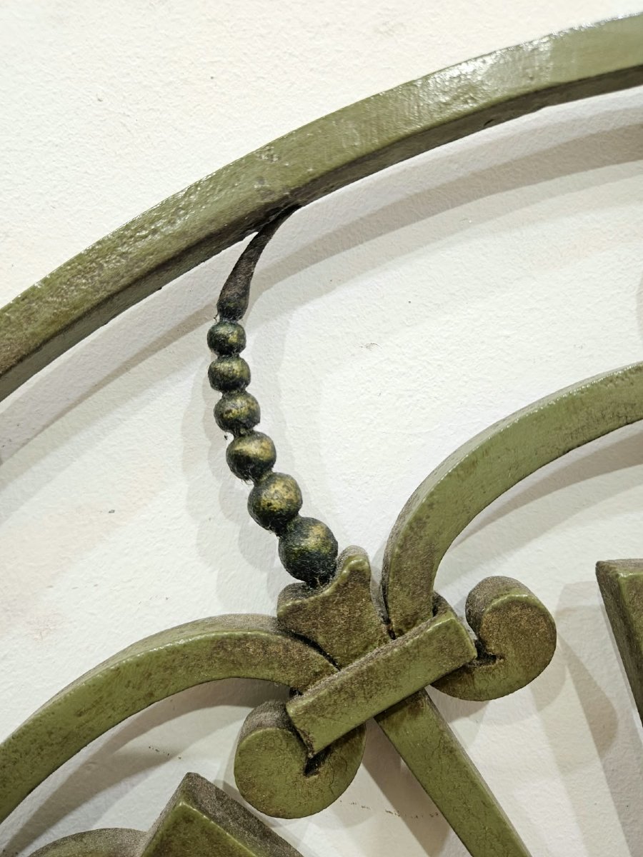 Paire de têtes de lit en fer forgé décoré – Fin XIXe / Début XXe siècle-photo-4