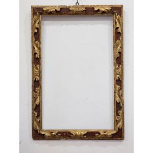 Gilded And Lacquered Frame - 18th Century - Light 51x81 Cm