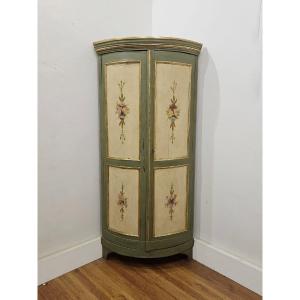 Lacquered And Gilded Double Door Corner - First Half Of The 19th Century