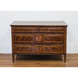 Louis XVI Inlaid Chest Of Drawers - Late 18th Century.
