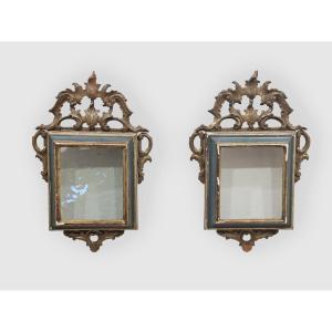 Pair Of Lacquered And Gilded Noticeboards / Frames - Mid-18th Century.