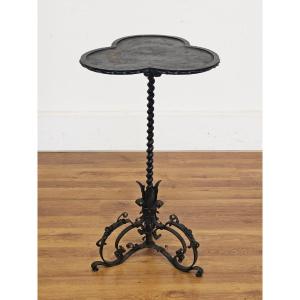 Alessandro Mazzucotelli Style Wrought Iron Coffee Table (1865-1938)