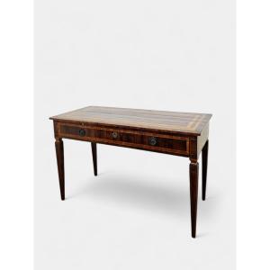 Table / bureau en placage - Fin du XVIIIe siècle.