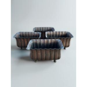 Jardinières Anciennes en Cuivre – Lot de 4