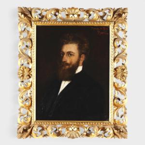 Portrait Of A Gentleman, Oil On Canvas, 19th Century, Framed