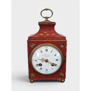 Rare pendule de voyage française « F. Auricoste Paris » – milieu du XIXe siècle