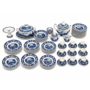 “thames River Scenes” Tableware Set – Palissy Pottery, England