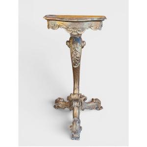 Petite console dorée sculptée – XIXe siècle