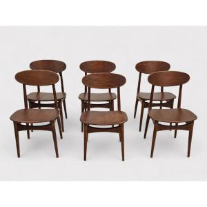 Set Of 6 Danish Chairs By Mogens Kold – 1960s