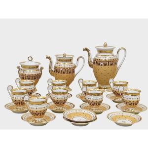 Service à café en porcelaine Empire – XIXe siècle