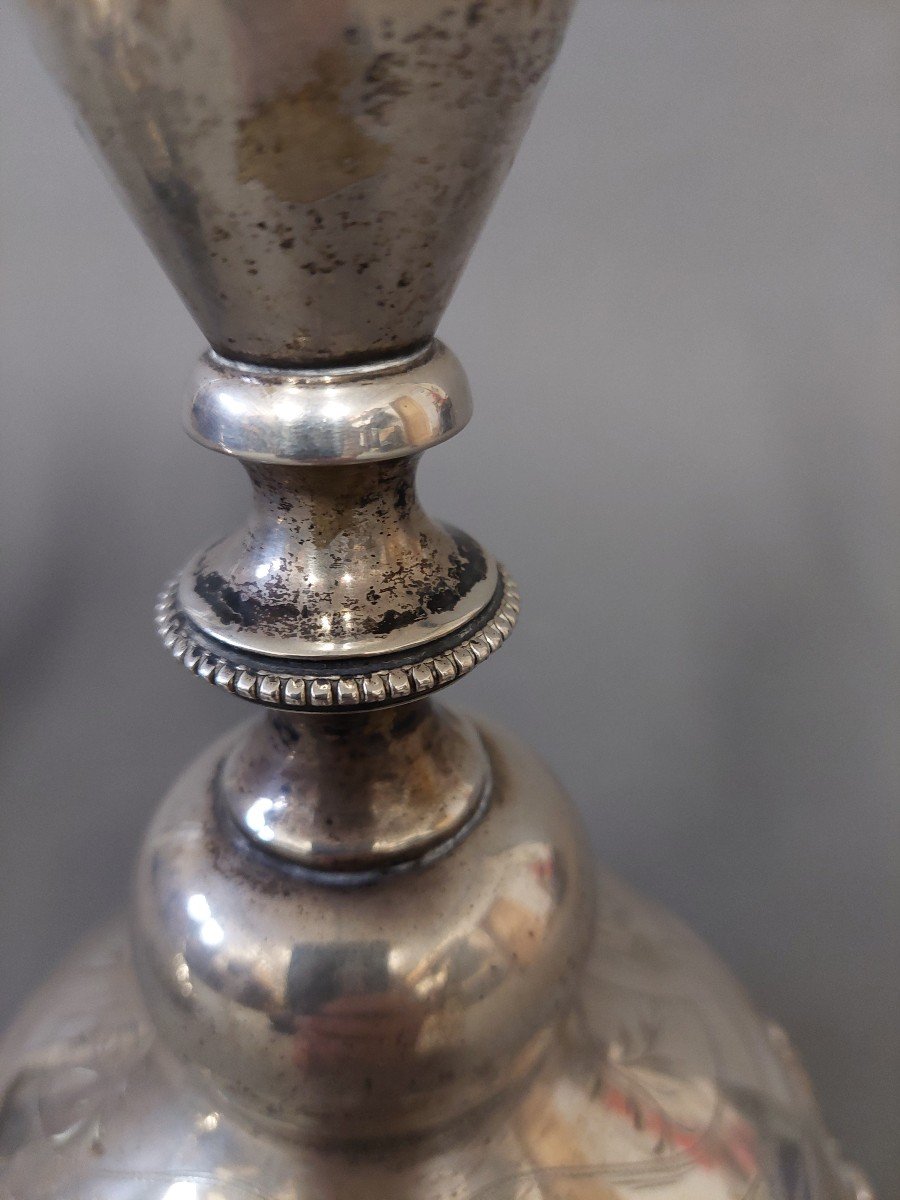 Silver Candlesticks. Made In Austria. The Period Is From The 19th Century.-photo-4