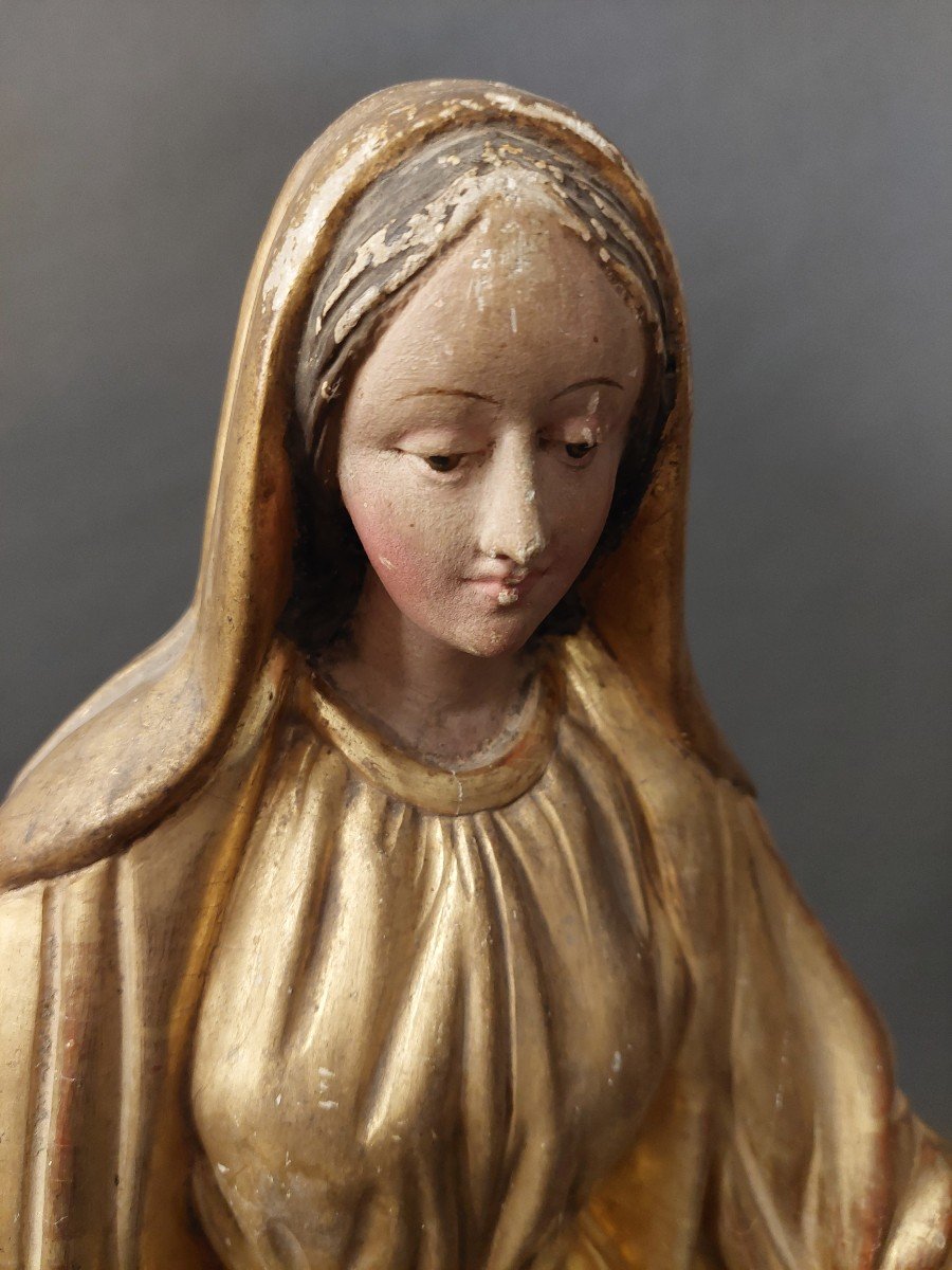 Sculpteur Religieux. Marie. 19 Siècles.-photo-2