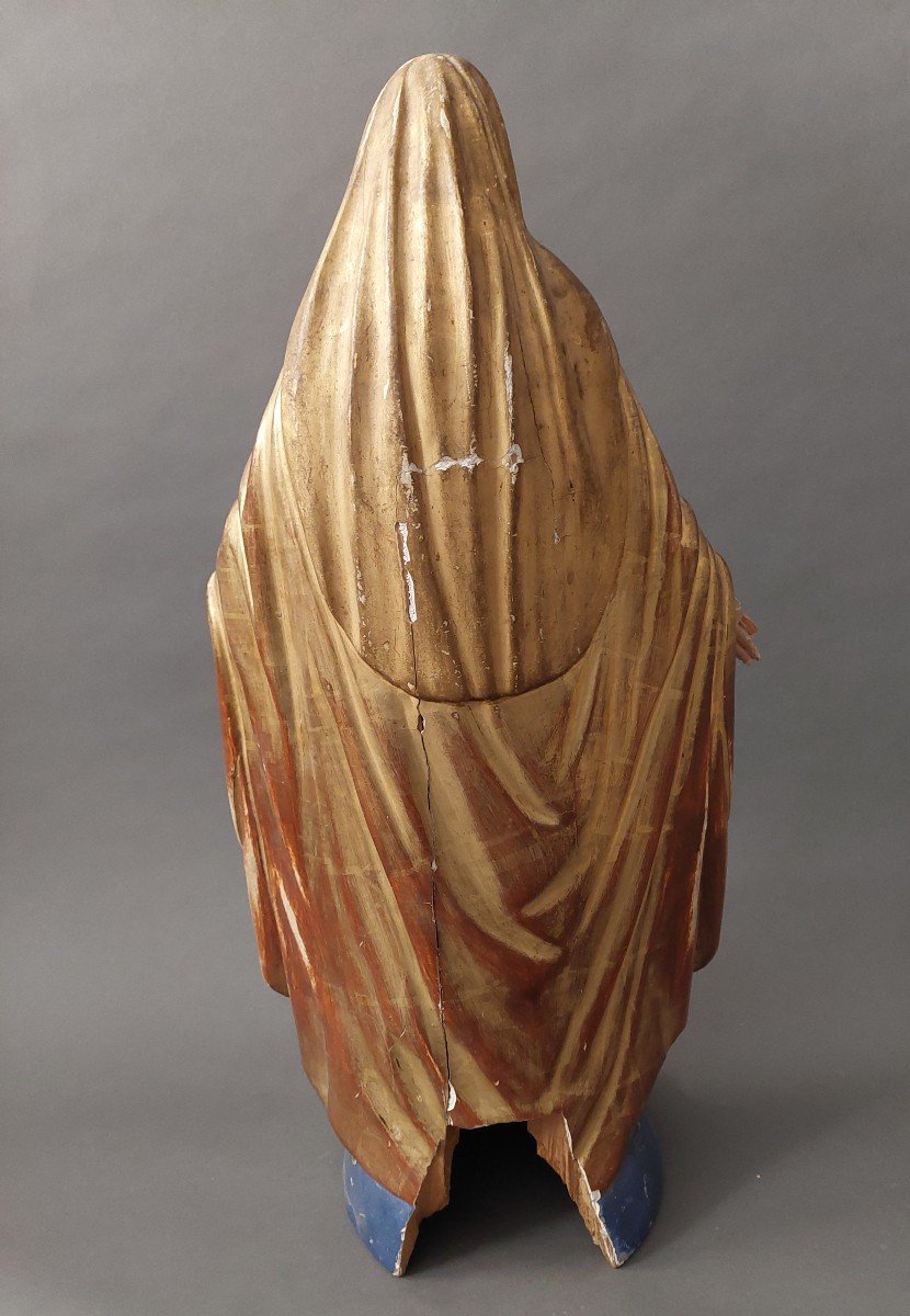 Sculpteur Religieux. Marie. 19 Siècles.-photo-1
