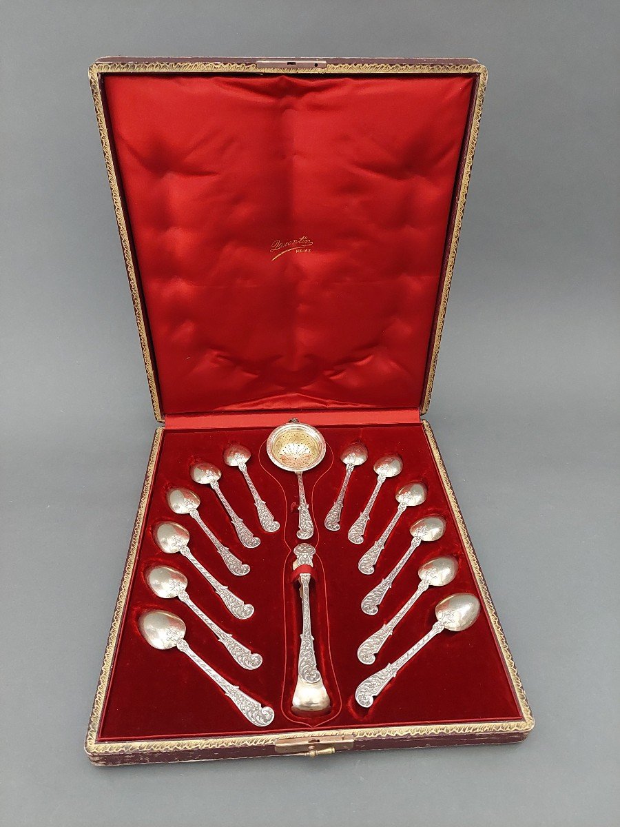 Spoon Set.  Silver 19th Century.
