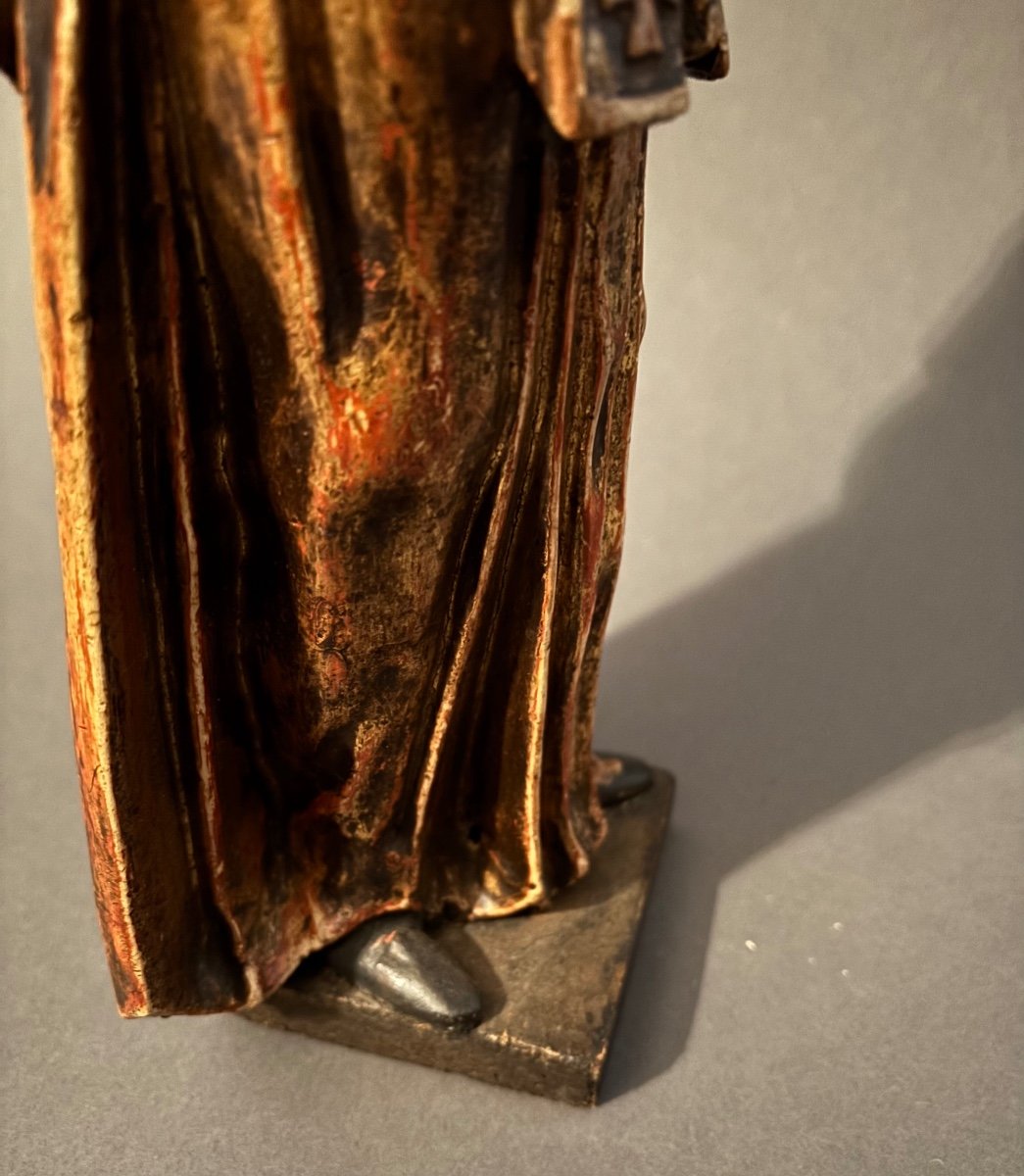 Sculpture Religieuse En Bois. 18ème Siècle.-photo-1