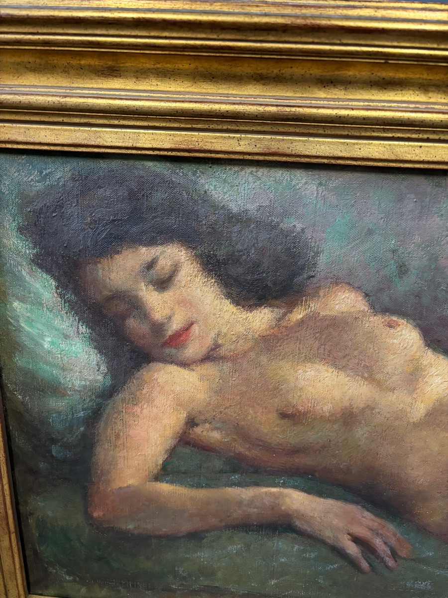 Painting. Woman. 20th Century.-photo-3