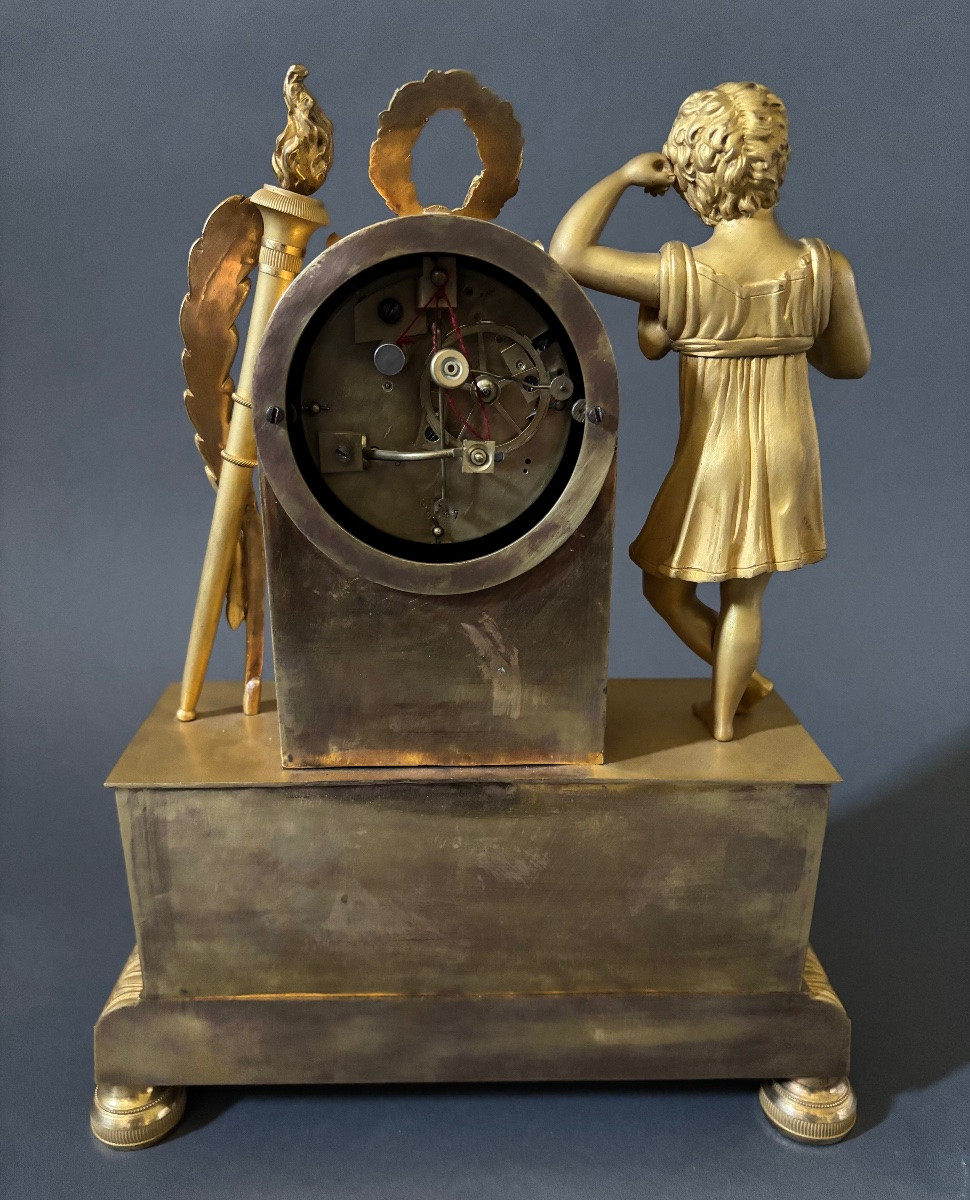 Pendule. Style Empire, Milieu Du XIXe Siècle-photo-4