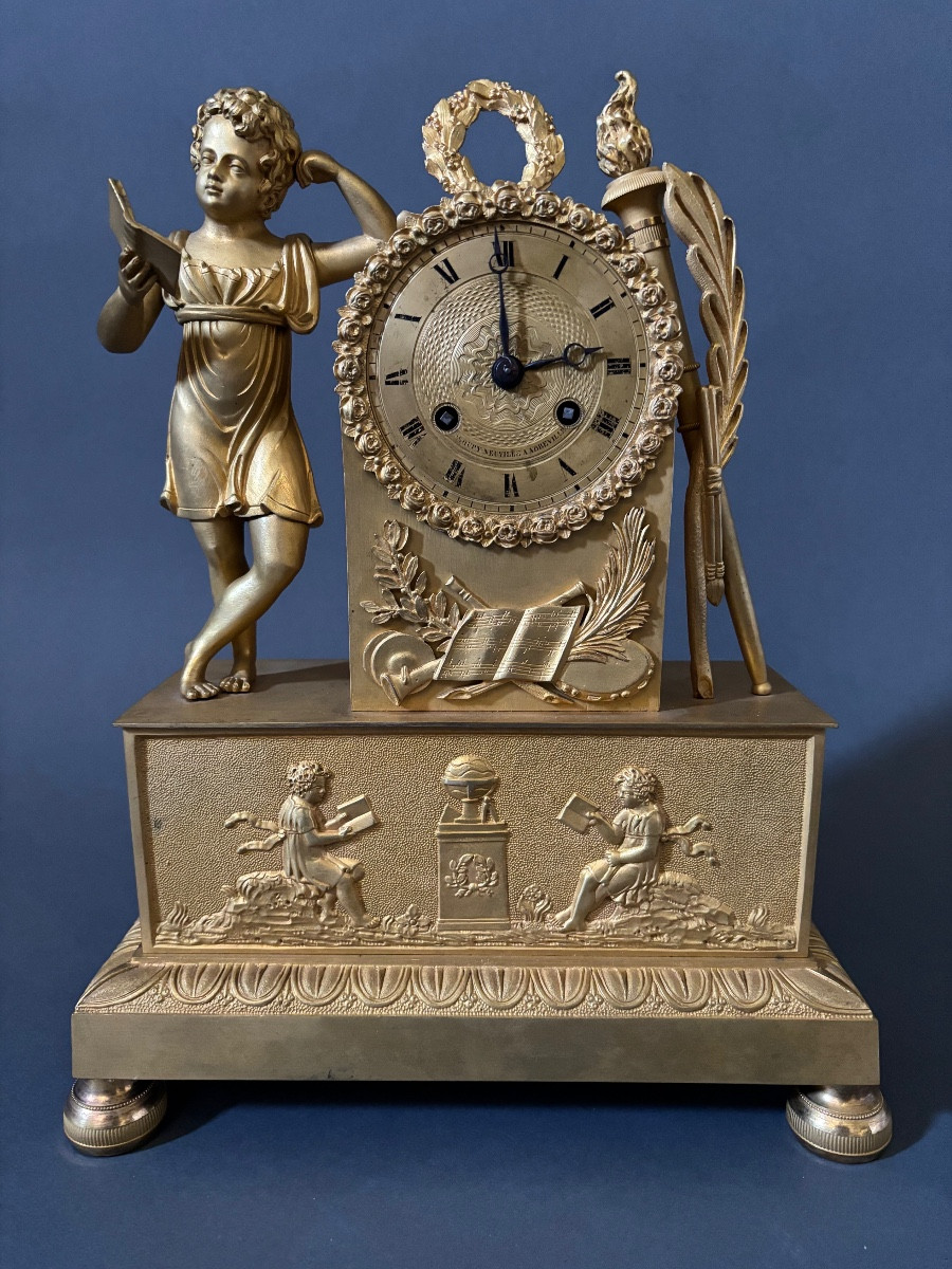 Pendule. Style Empire, Milieu Du XIXe Siècle