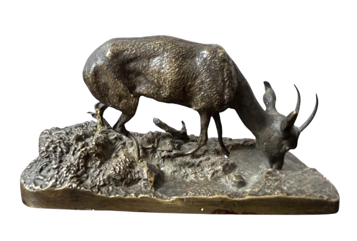 Bronze Animal Pj Mêne. Gazelle.-photo-4