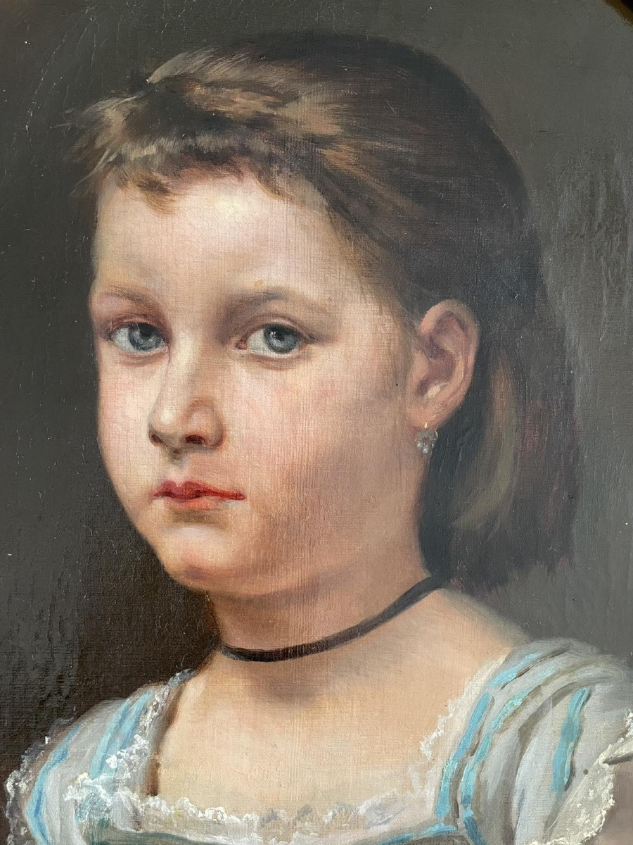 Portrait Of A Young Girl, 19th Century.-photo-2
