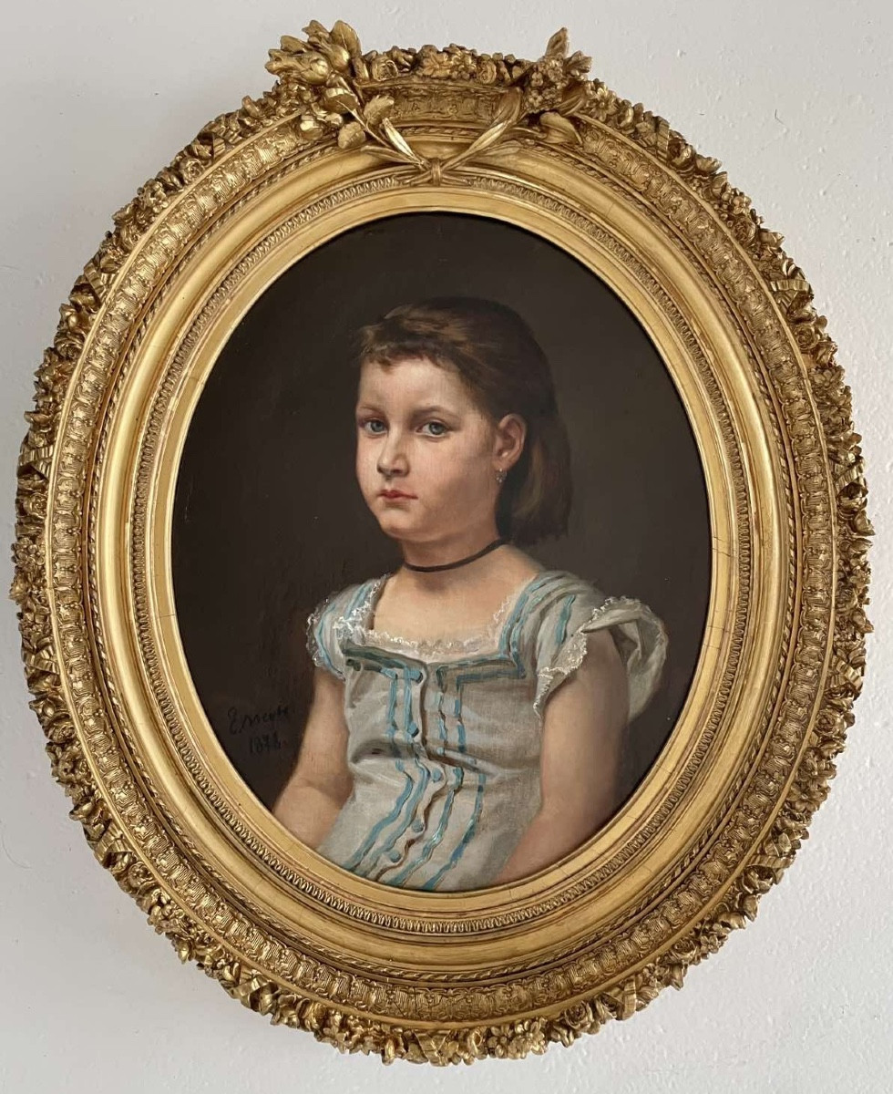 Portrait Of A Young Girl, 19th Century.