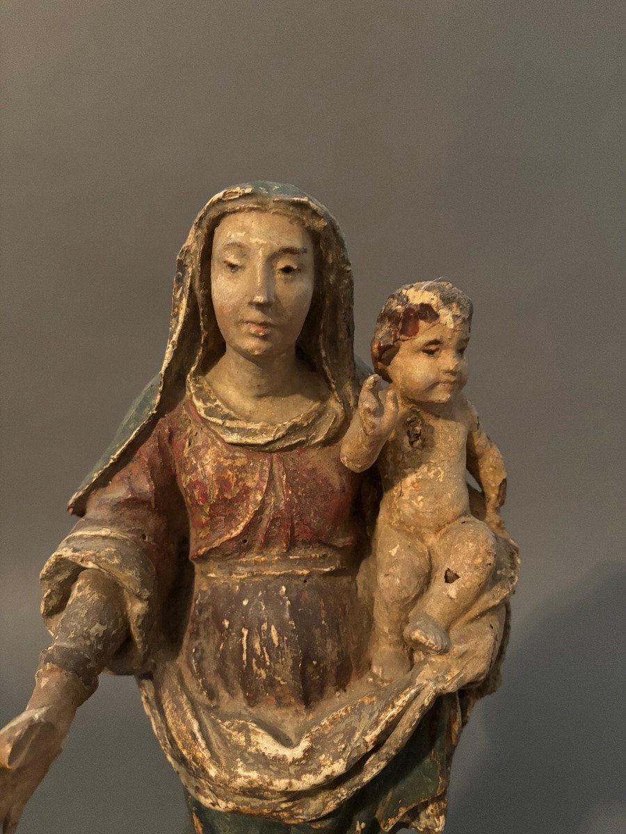 Mary With Child. 17th-18th Centuries.-photo-2