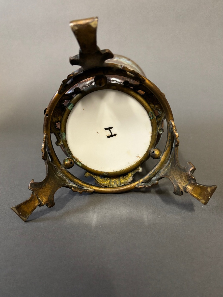 19th Century Vase. Painting On Porcelain.-photo-1