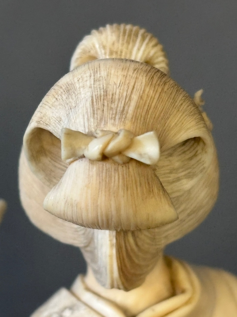 Ivory Sculpture. 19th Century.-photo-4