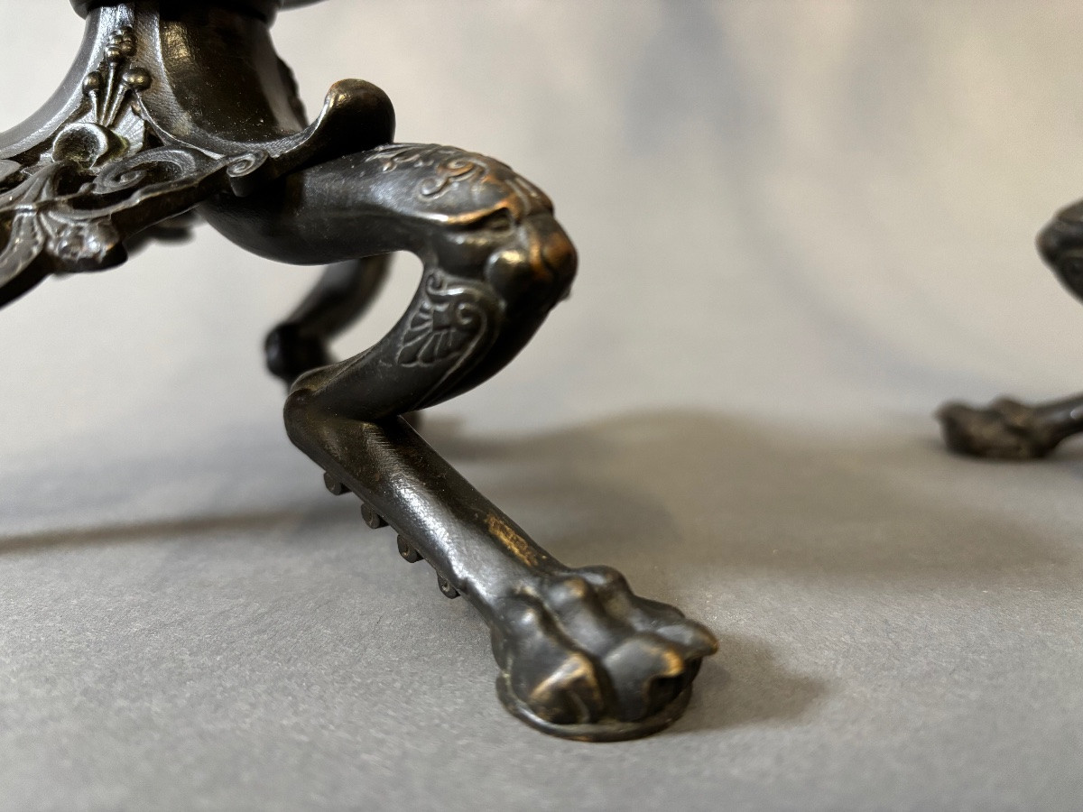 Pair Of Bronze Candlesticks-photo-4