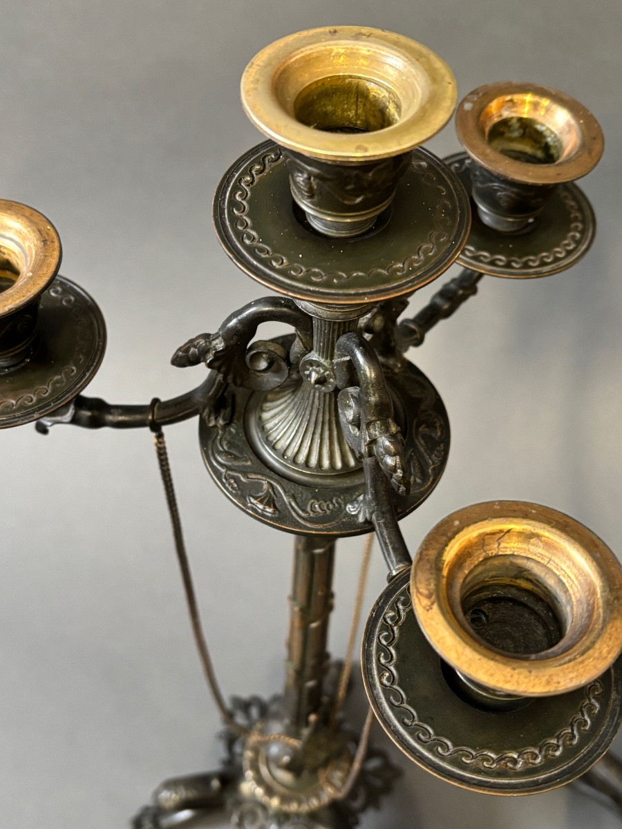 Pair Of Bronze Candlesticks-photo-6