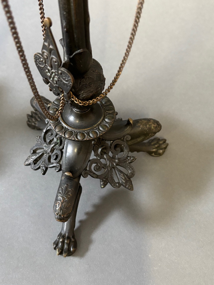 Pair Of Bronze Candlesticks-photo-7