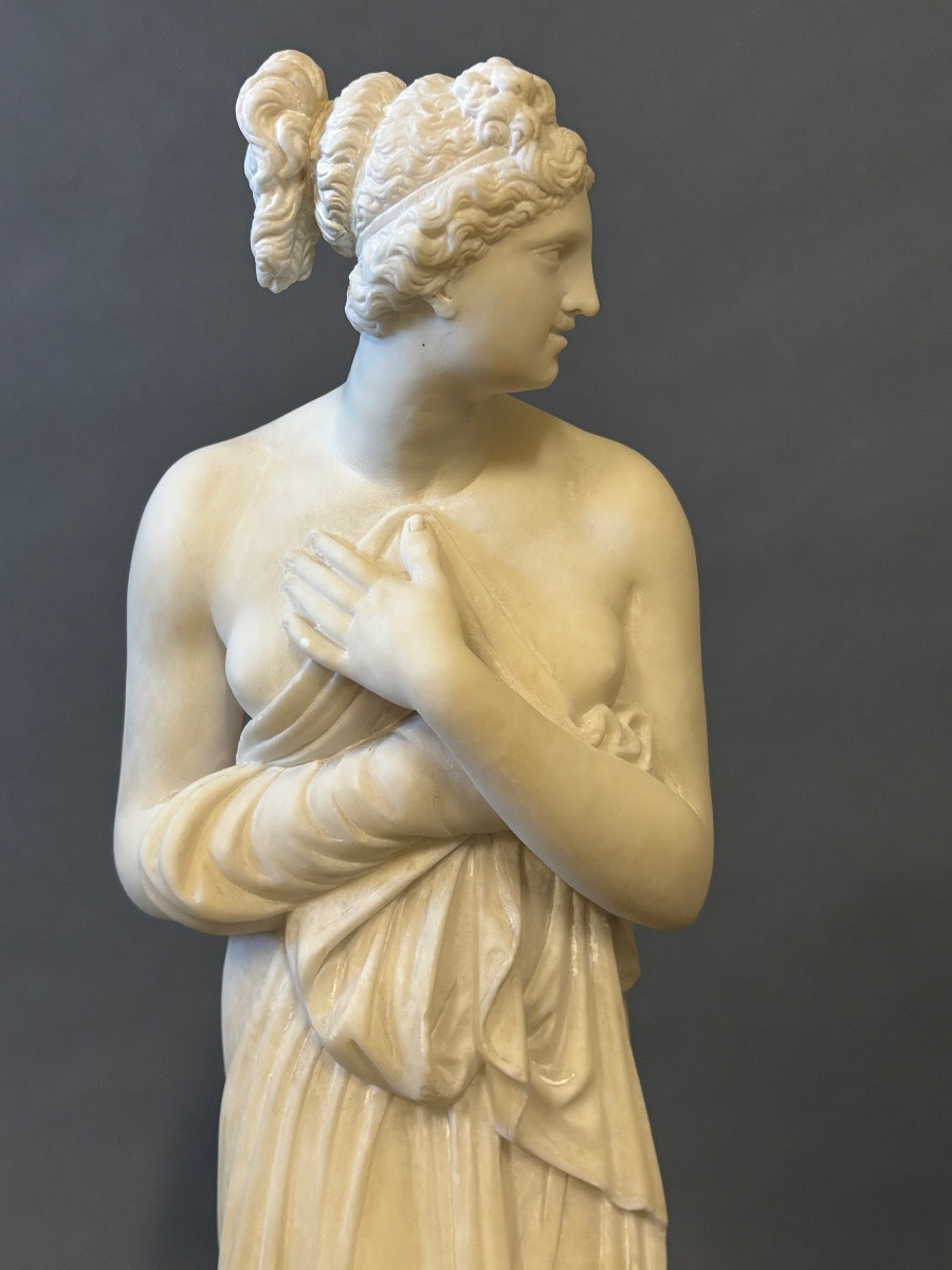 Alabaster Sculpture. 19th Century.-photo-2