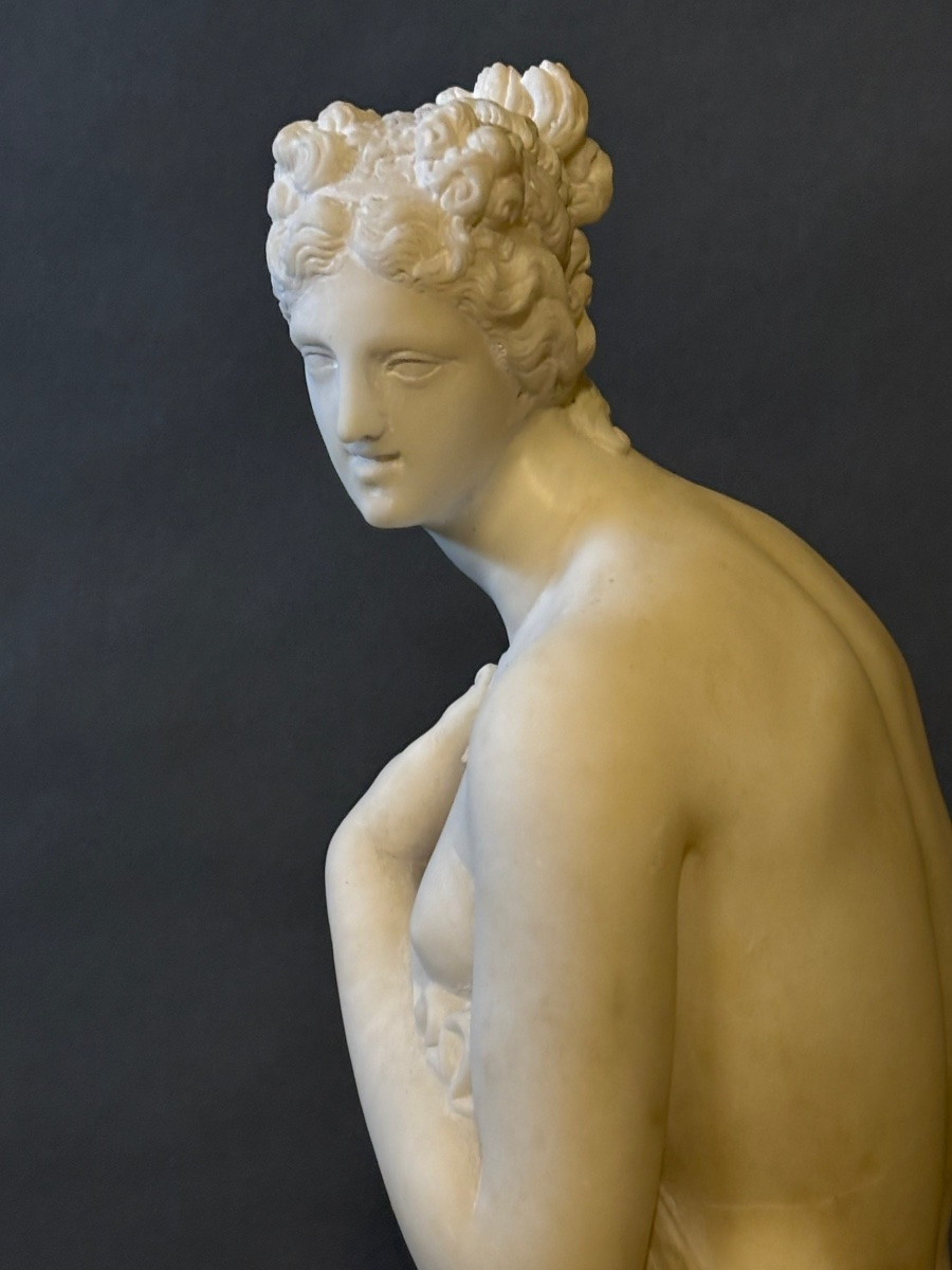 Alabaster Sculpture. 19th Century.-photo-4