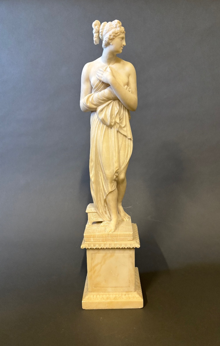 Alabaster Sculpture. 19th Century.
