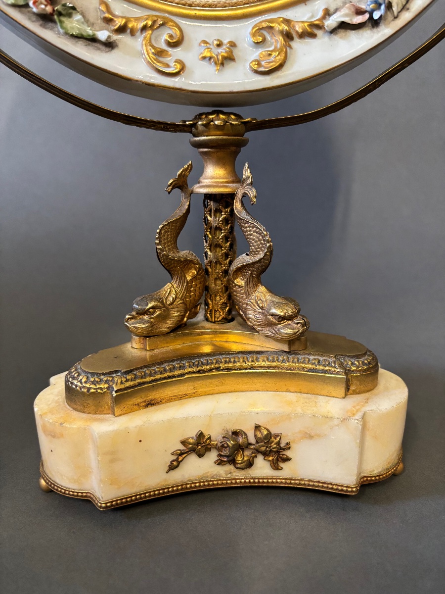 Miroir. Porcelaine de Dresde, Allemagne.-photo-4